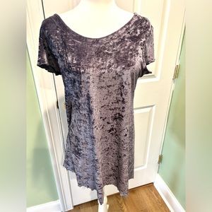 Victorias Secret Vintage 90s Crushed Velvet Casual Dress Sexy Medium Purple Gray